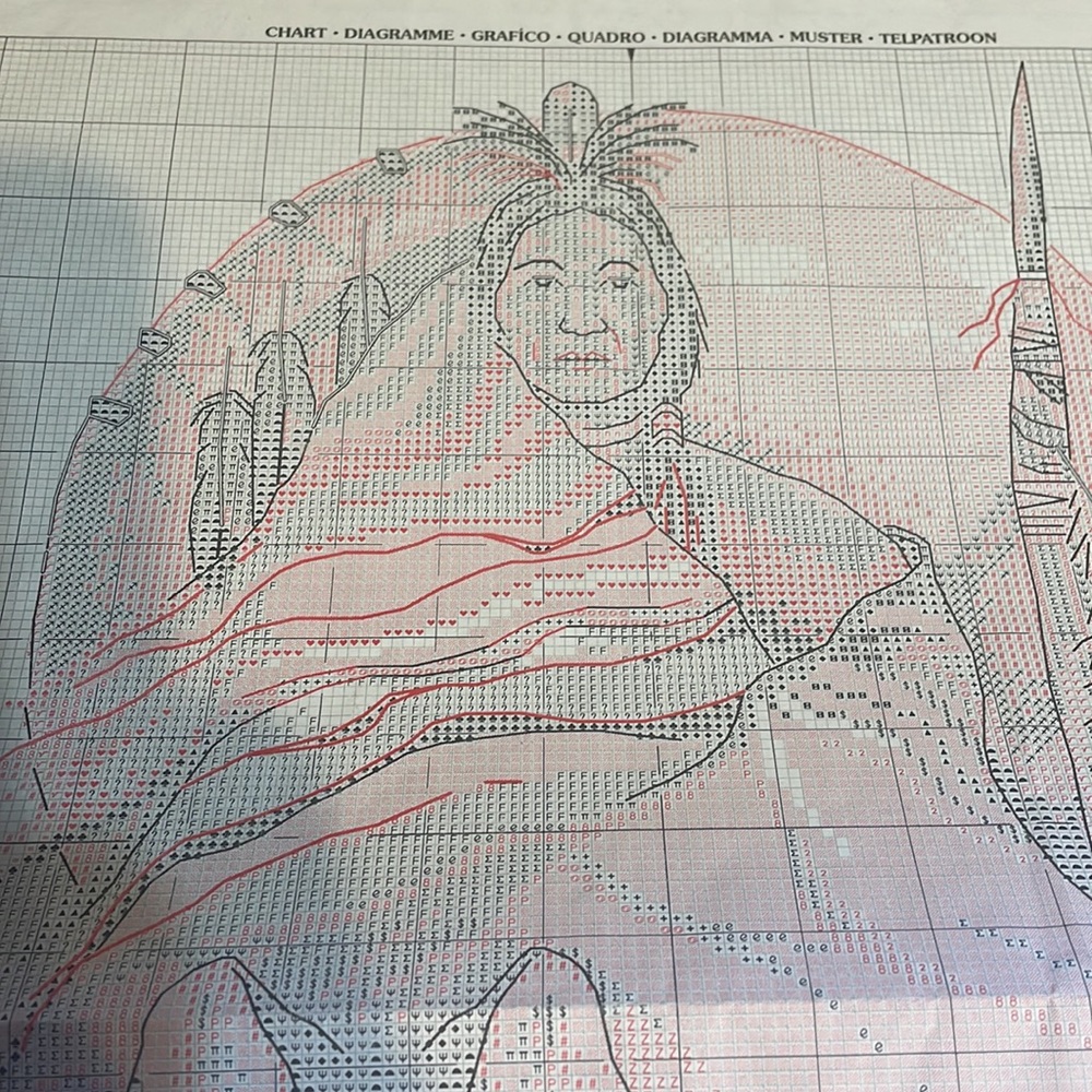 Counted Cross Stitch Wolf Robe - Picture 6 of 9